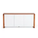Ver imagem 1 de Buffet Aparador 3 Portas 1 Gaveta 140cm Craft Branco/Garapa
