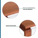 Ver imagem 7 de Buffet Aparador 3 Portas 1 Gaveta 140cm Craft Branco/Garapa