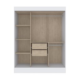 Guarda Roupa Marselha 3 Portas de Correr 2 Gavetas Branco - Doripel - 3