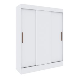 Guarda Roupa Marselha 3 Portas de Correr 2 Gavetas Branco - Doripel - 2