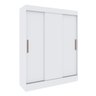 Guarda Roupa Marselha 3 Portas de Correr 2 Gavetas Branco - Doripel - 2
