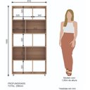 Ver imagem 3 de Estante com Divisórias em Mdp Mel 1,69 X 0,91 M Splendore