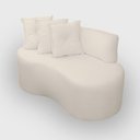 Ver imagem 6 de Sofa Organico Curvo 2 Lugares 145 Cm Boucle Branco