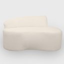 Ver imagem 1 de Sofa Organico Curvo 2 Lugares 145 Cm Boucle Branco