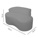 Ver imagem 3 de Sofa Organico Curvo 2 Lugares 145 Cm Boucle Branco
