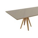 Ver imagem 5 de Mesa Jantar Duna Madeira Maciça c/ Tampo Madeirado c/ Vidro 200x100cm Carvalho/Off White Kappesberg