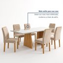 Ver mais imagens de Conjunto Sala de Jantar 6 Lugares Retangular Tampo Vidro MDF 160x80cm Mesa Lyra e Cadeiras Carol