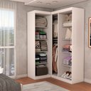 Ver imagem 2 de Guarda-roupa Solteiro Modulado Odisseia 5 Portas 12 Prateleiras Branco - Panorama Móveis