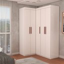 Ver imagem 1 de Guarda-roupa Solteiro Modulado Odisseia 5 Portas 12 Prateleiras Branco - Panorama Móveis