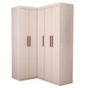 Ver imagem 3 de Guarda-roupa Solteiro Modulado Odisseia 5 Portas 12 Prateleiras Branco - Panorama Móveis