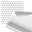 Ver imagem 1 de Papel de Parede Adesivo Hexagono Branco Minimalista 2,80m