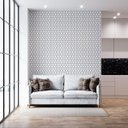Ver imagem 4 de Papel de Parede Adesivo Hexagono Branco Minimalista 2,80m