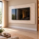 Ver imagem 1 de Painel para TV até 75 Polegadas 180x90cm Marmorizado Moderno para Sala de Estar Yescasa