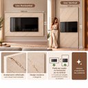 Ver imagem 3 de Painel para TV até 75 Polegadas 180x90cm Marmorizado Moderno para Sala de Estar Yescasa