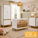Ver imagem 2 de Kit de Guarda Roupa 5055 com Comoda Flora 5135 e Berço 4315