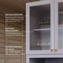 Ver mais imagens de Cozinha Modulada 12 Pçs sem Tampo com Cristaleira e Kit Lat Marselha Cabecasa Madeiraoriginals