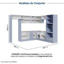 Ver imagem 4 de Cozinha Completa Planejada 100% MDF 12 Peças sem Tampo CabeCasa MadeiraOriginals Azul Marselha