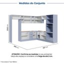 Ver imagem 4 de Cozinha Modulada 12 Pçs sem Tampo com Cristaleira e Kit Lat Marselha Cabecasa Madeiraoriginals