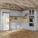 Ver imagem 1 de Cozinha Modulada 12 Pçs sem Tampo com Cristaleira e Kit Lat Marselha Cabecasa Madeiraoriginals