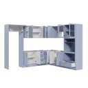 Ver imagem 7 de Cozinha Completa Planejada 100% MDF 12 Peças sem Tampo CabeCasa MadeiraOriginals Azul Marselha
