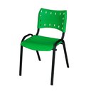 Ver imagem 1 de Cadeira Iso Tubo Oblongo Aço Industrial Empilhavel - Verde