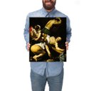 Ver imagem 1 de Quadro Decorativo Caravaggio Crucificação de São Pedro:Pequeno 44x37cm/Chassi com Borda Infinita