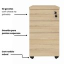 Ver imagem 4 de Gaveteiro Volante com Chave 36 cm X 45 cm com 2 Gavetas e 1 Pasta Suspensa F5 Office