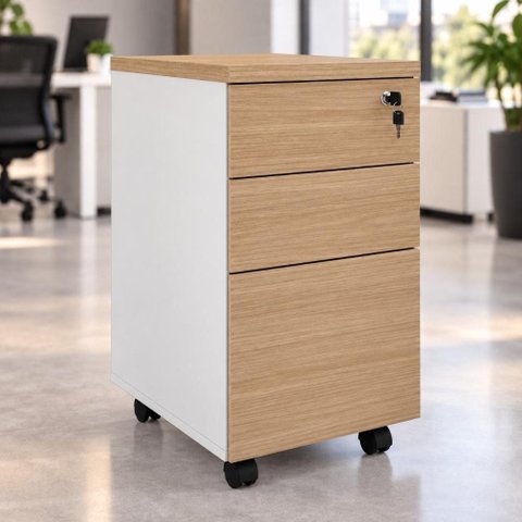 Gaveteiro Volante com Chave 36 cm X 45 cm com 2 Gavetas e 1 Pasta Suspensa F5 Office