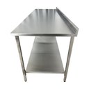 Ver imagem 3 de Mesa de Aço Inox Industrial 180x60x90 cm com 1 Prateleira Plano Liso com Espelho Nortinox Stander