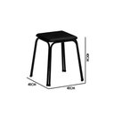 Ver mais imagens de Mesa para Cozinha Dobrável 1590 C- 2 Banquetas Preto - Carraro