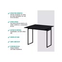 Ver imagem 4 de Mesa para Cozinha Dobrável 1590 C- 2 Banquetas Preto - Carraro