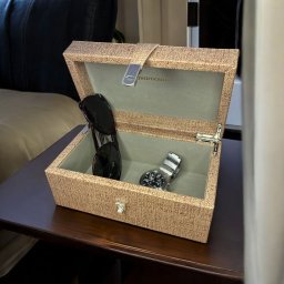 Kit Decoração Paramount Cesto Seagrass + Caixa Cor Areia - 3