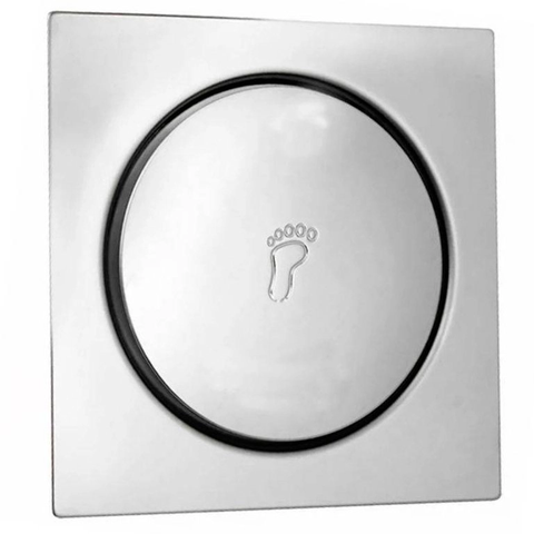 Ralo Click Quadrado 10 Cm Cromado