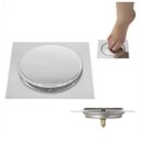 Ver imagem 2 de Ralo Click Quadrado 10 Cm Cromado