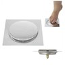 Ralo Click Quadrado 10 Cm Cromado - 2