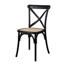 Ver imagem 2 de Conjunto Mesa Eames Dsw 70cm com 2 Cadeiras Paris Rattan Preta Sala de Jantar