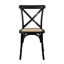 Ver imagem 3 de Conjunto Mesa Eames Dsw 70cm com 2 Cadeiras Paris Rattan Preta Sala de Jantar