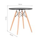Ver imagem 7 de Conjunto Mesa Eames Dsw 70cm com 2 Cadeiras Paris Rattan Preta Sala de Jantar