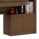Ver imagem 4 de Escrivaninha Estante com 2 Portas Gaveta Branco Tecnomobili Me4143 Cor: Nogal