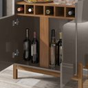 Ver imagem 6 de Barzinho Com 2 Portas e Adega Para Sala de Jantar 50522 Cinza Perola Cedro DCASA