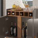 Ver imagem 7 de Barzinho Com 2 Portas e Adega Para Sala de Jantar 50522 Cinza Perola Cedro DCASA