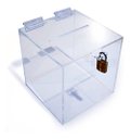 Ver imagem 3 de Urna Acrílico Sorteio Caixa Sugestões Cubo 25 Cm X 25 Cm