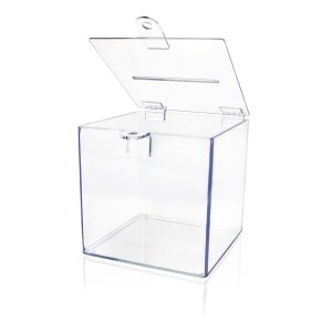Urna Acrílico Sorteio Caixa Sugestões Cubo 25 Cm X 25 Cm