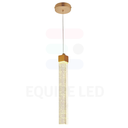 Ver imagem 1 de Luminária Empire Quadrado Pendente Bolhas Cristal Cabeceira Original Dourado Prata Rose