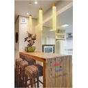Ver imagem 3 de Luminária Empire Quadrado Pendente Bolhas Cristal Cabeceira Original Dourado Prata Rose