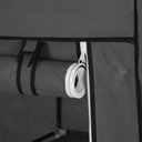 Ver imagem 5 de Guarda Roupa Duplo Cabideiro Arara Roupas Sapateira Prateleiras Armario Compacto Organizador Bege