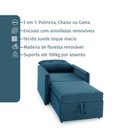Ver imagem 4 de Poltrona Icaria 3 em 1 Poltrona Chaise Cama Azul Estofama