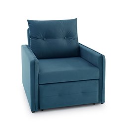 Poltrona Icaria 3 em 1 Poltrona Chaise Cama Azul Estofama - 6