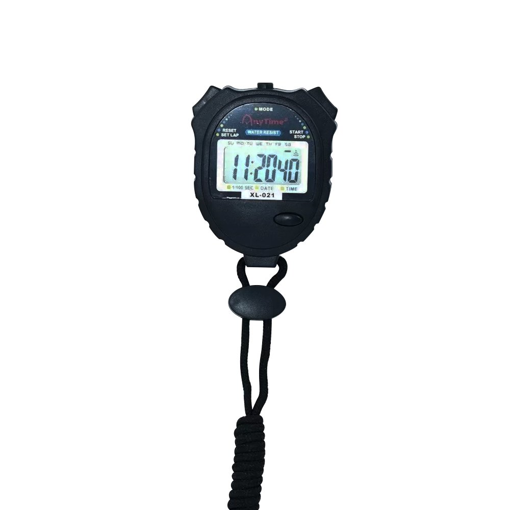 Cronômetro Digital Esportivo com Relógio Data Contagem Regressiva  1/100 Segundos - 3