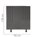 Ver imagem 2 de Cabeceira para Cama Box Solteiro 90 Cm Grécia:cinza Escuro
